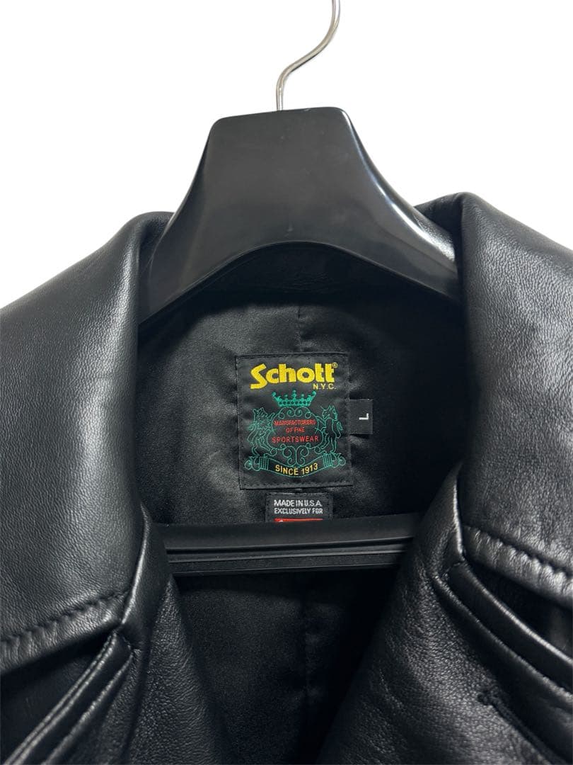 【超美品】Supreme × Schott レザートレンチコート