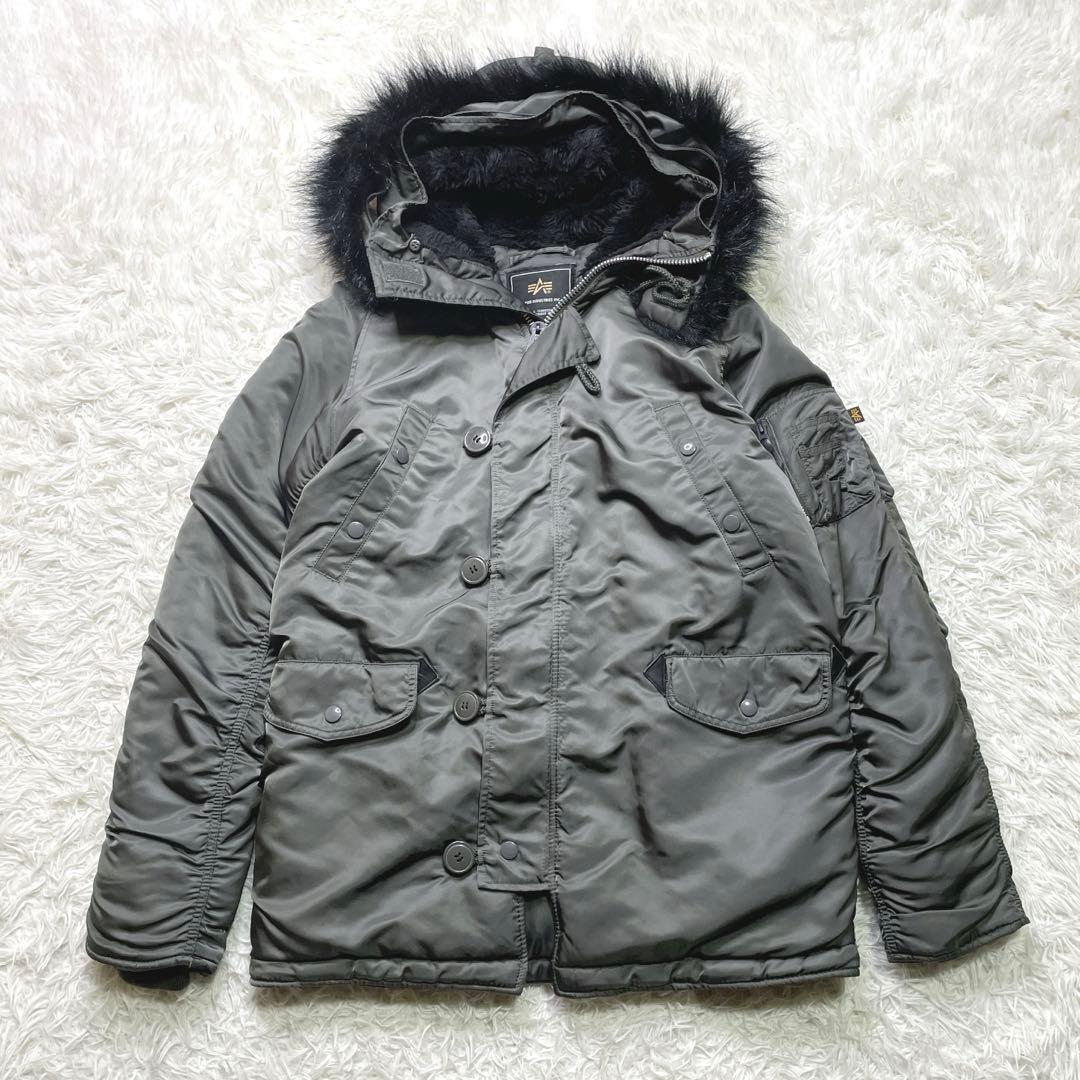 極美品✨ アルファインダストリーズ N-3B ミリタリー ジャケット M カーキ