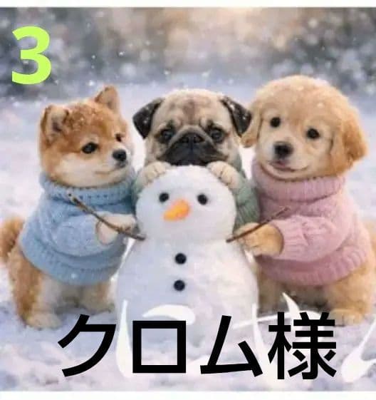 ご確認用　4025 雪だるま　ワンコ柄　ハンカチ　ハンドメイド12/31