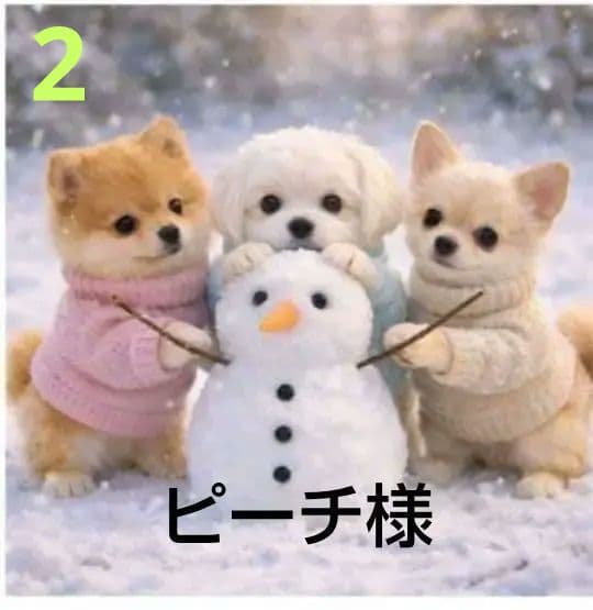 ご確認用　4025 雪だるま　ワンコ柄　ハンカチ　ハンドメイド12/31