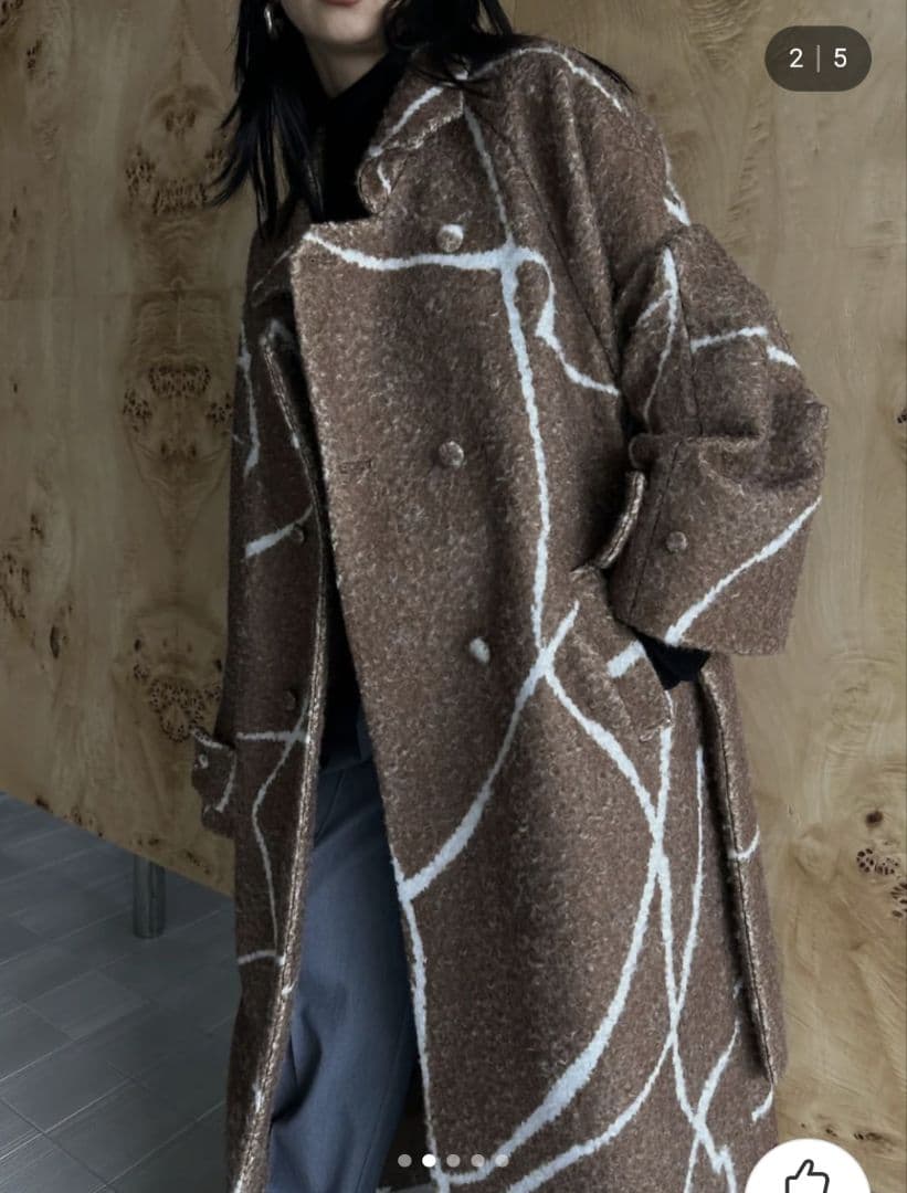 Ameri　LITTLE FLARE LINE ART LONG COAT