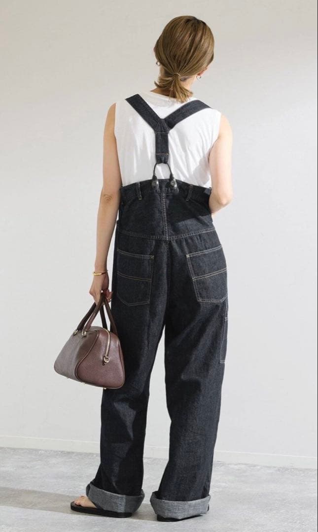 PON 　FRAMeWORK PAYDAY サスペンダー付きデニム