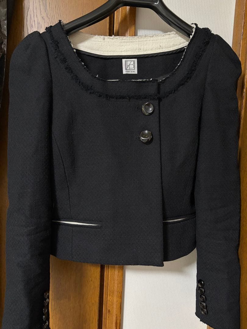 laubeblanc Gigot Sleeve Tweed Jacket ホリデ