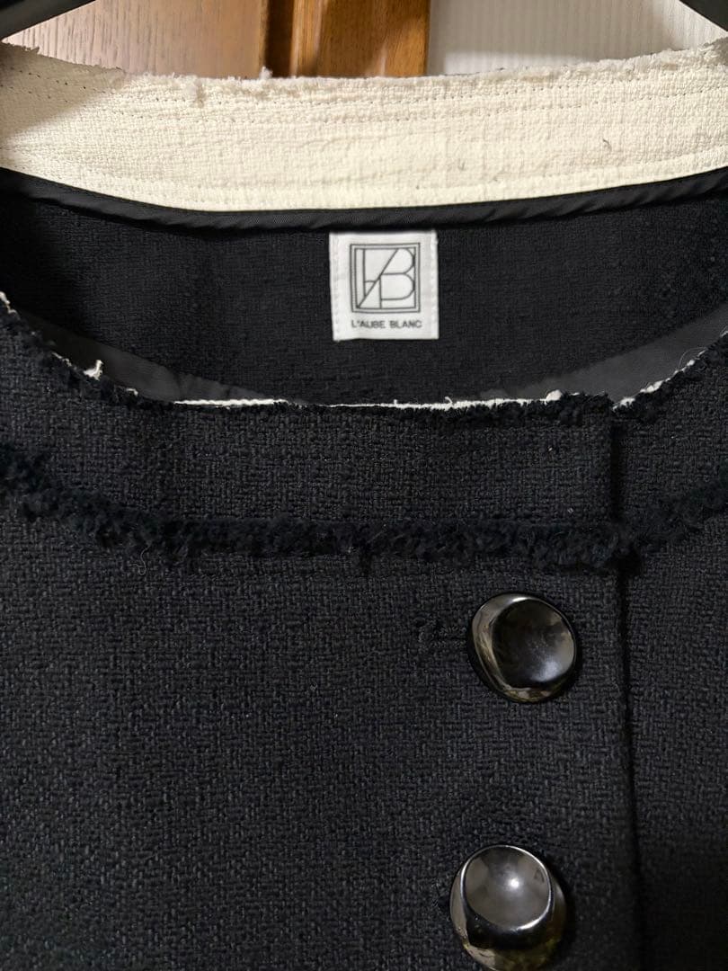 laubeblanc Gigot Sleeve Tweed Jacket ホリデ