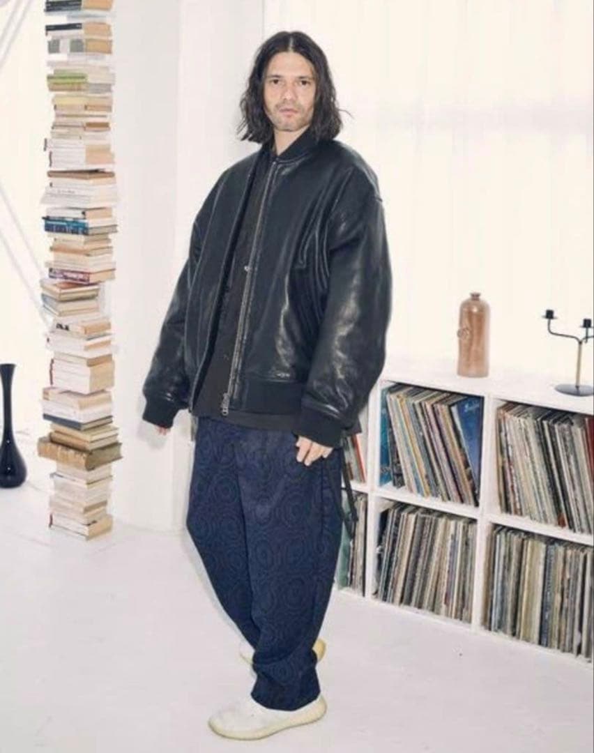 ゴートレザージャケット MA1 本革 山羊革ADAM PATEK 個性派