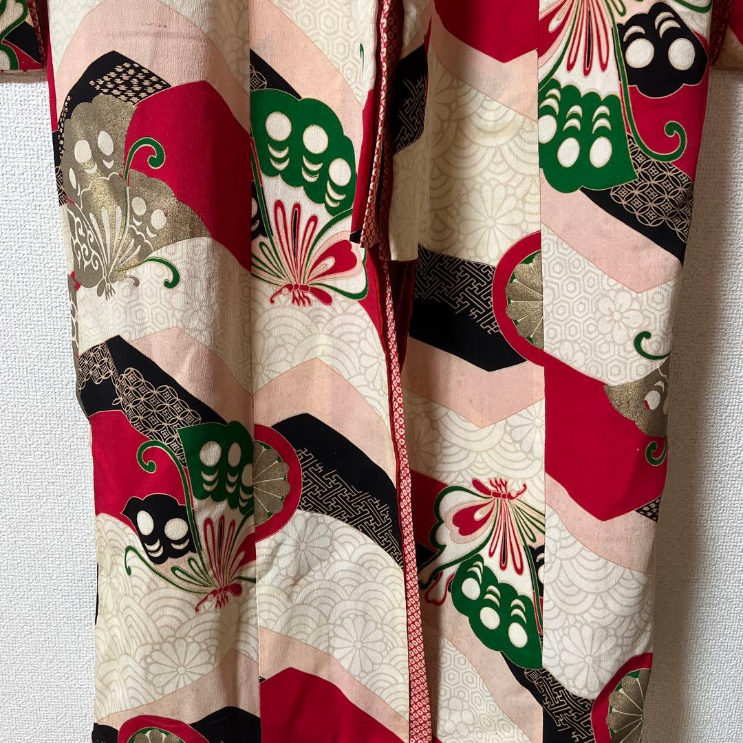 七五三　7歳　ハーフ成人式　正絹　アンティーク