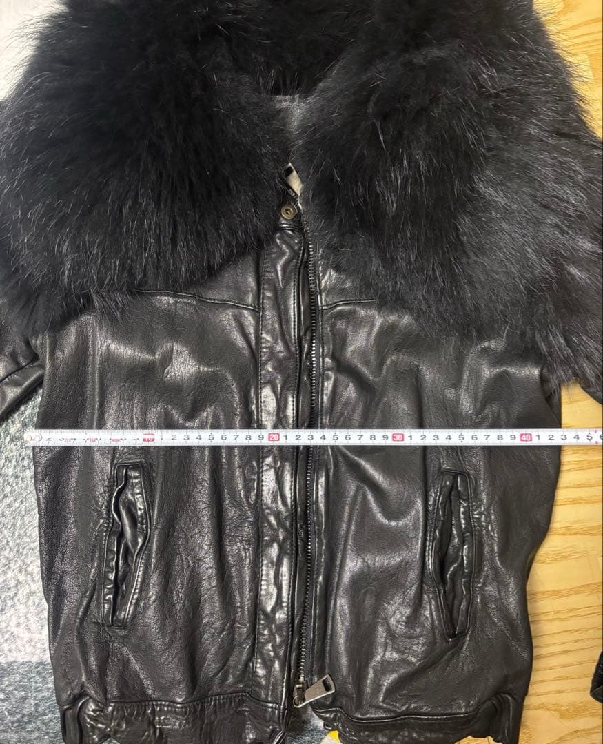 【激レア】GiorgioBrato│黒リアルファーラムレザージャケット40サイズ