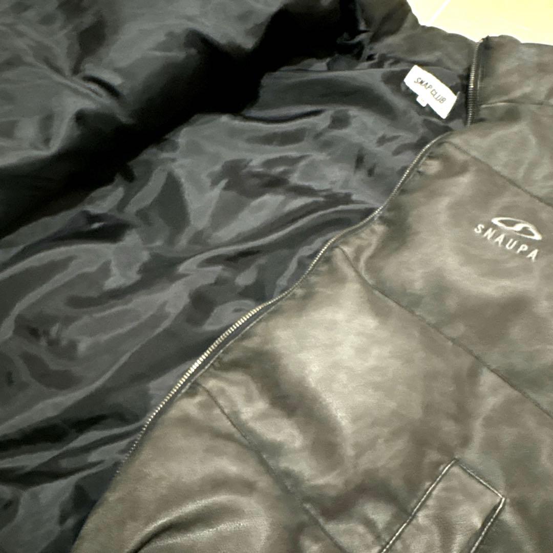 Snap club ブラック ダウンジャケットM ヴィンテージ風　ダブルジップ