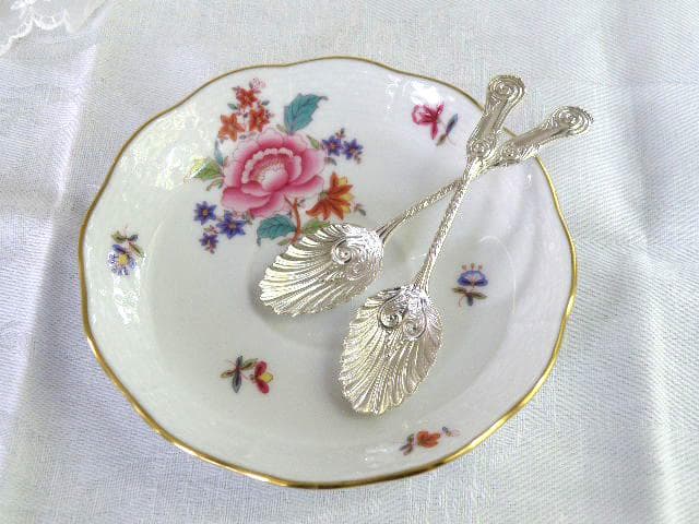 英国　Mappin & Webb　純銀シェル型ティースプーン　6本セット