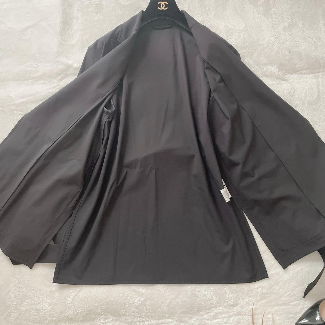 極美品⭐︎Max Mara ブラック ベルテッド 女優襟 ガウンコート 38