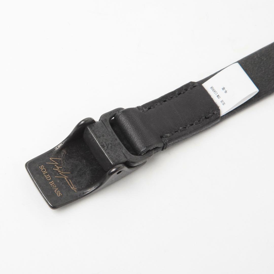 ヨウジヤマモトプールオム　24SS ロングレザーベルト　ブラック