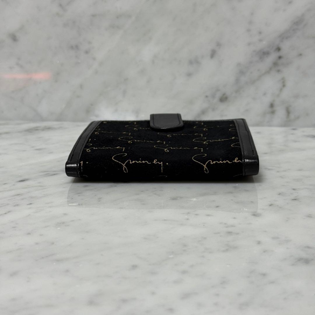 美品 GIVENCHY ジバンシー 二つ折り財布 ブラック 黒 ロゴ がま口財布