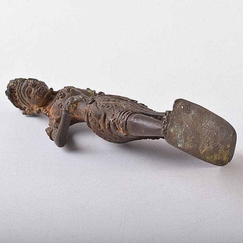 まめ太。　東南アジア　アフリカン美術　銅製　人物像　置物　V　8056