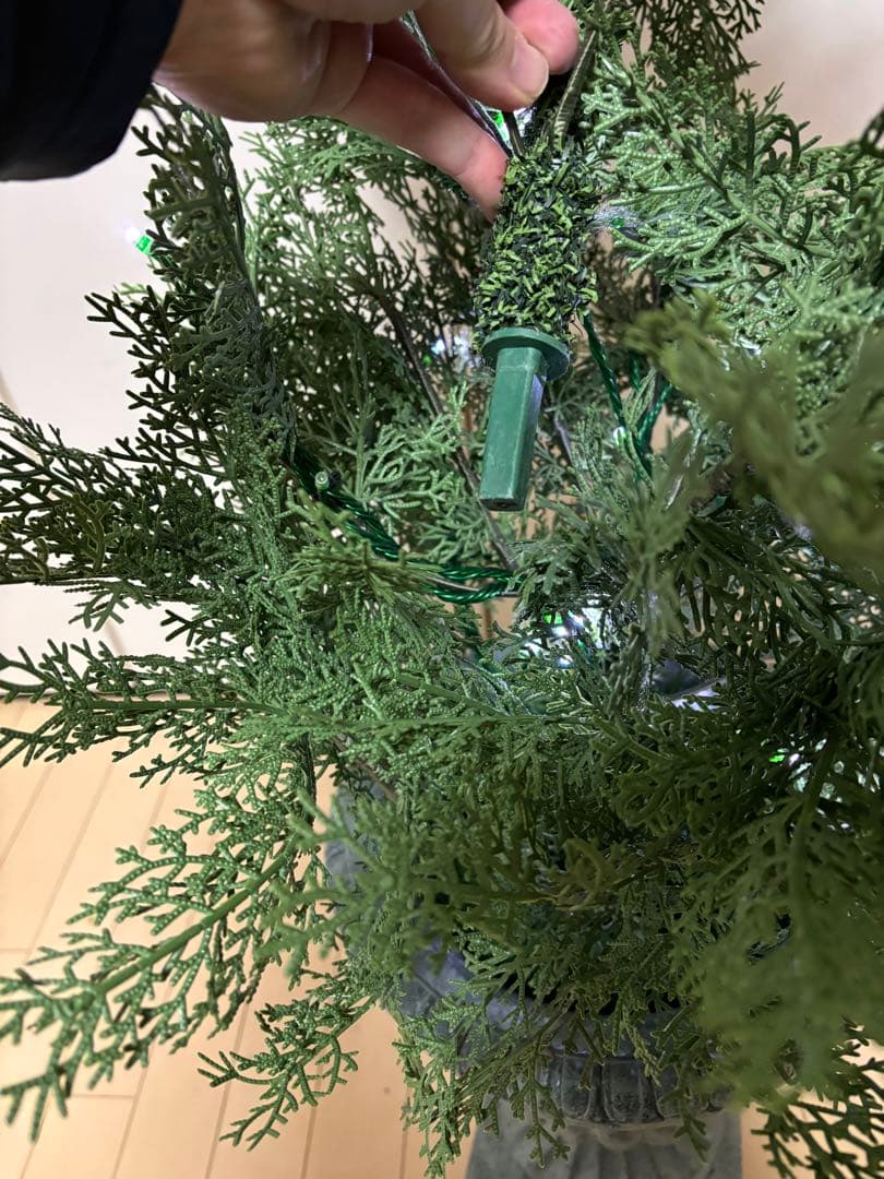 クリスマスツリー 鉢付き LEDライト付
