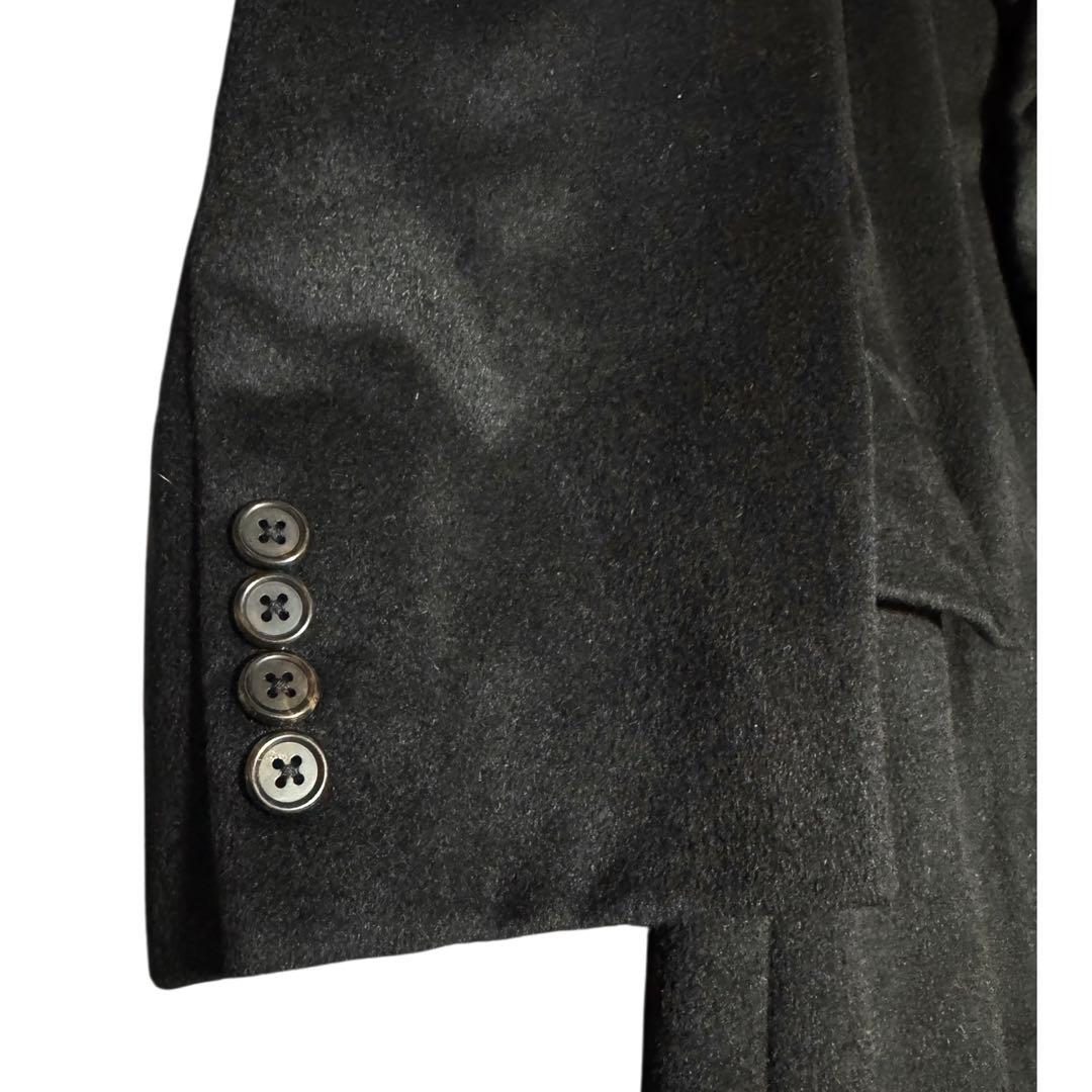 美品 ポロバイラルフローレン 90s 比翼 ウール チェスターコート ブラック