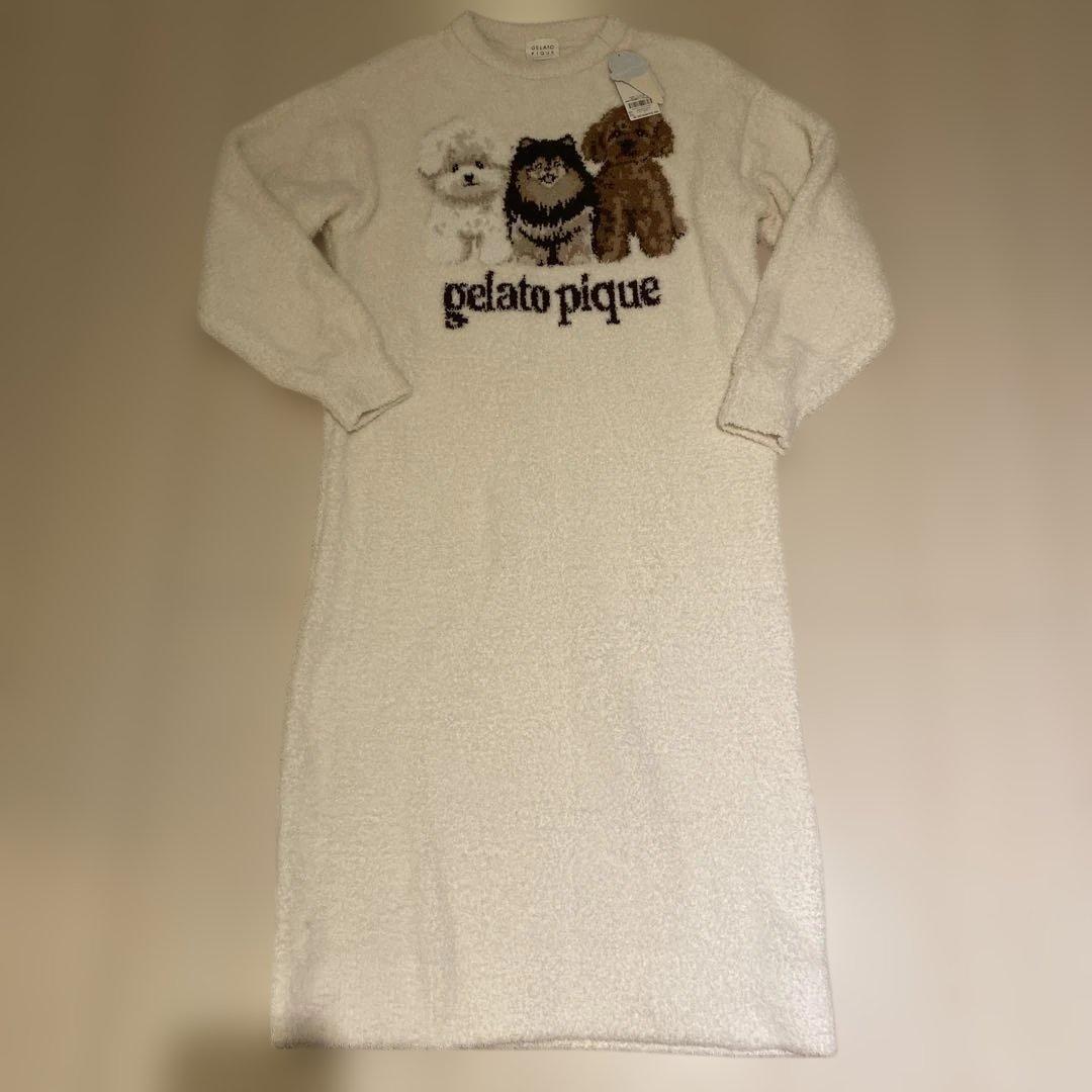 gelato pique犬のモコモコルームウェア　ワンピース
