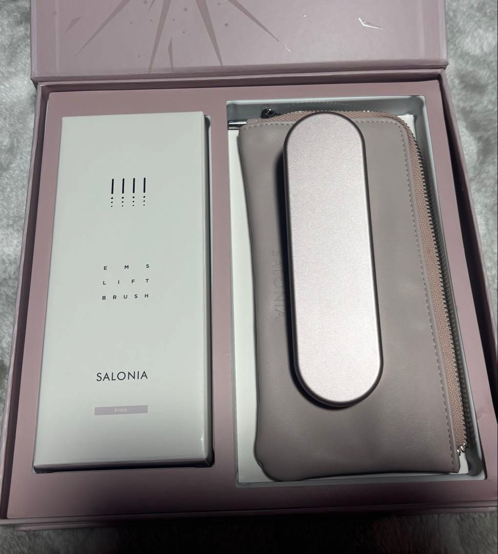SALONIA 美顔器 ポーチ付き ピンク