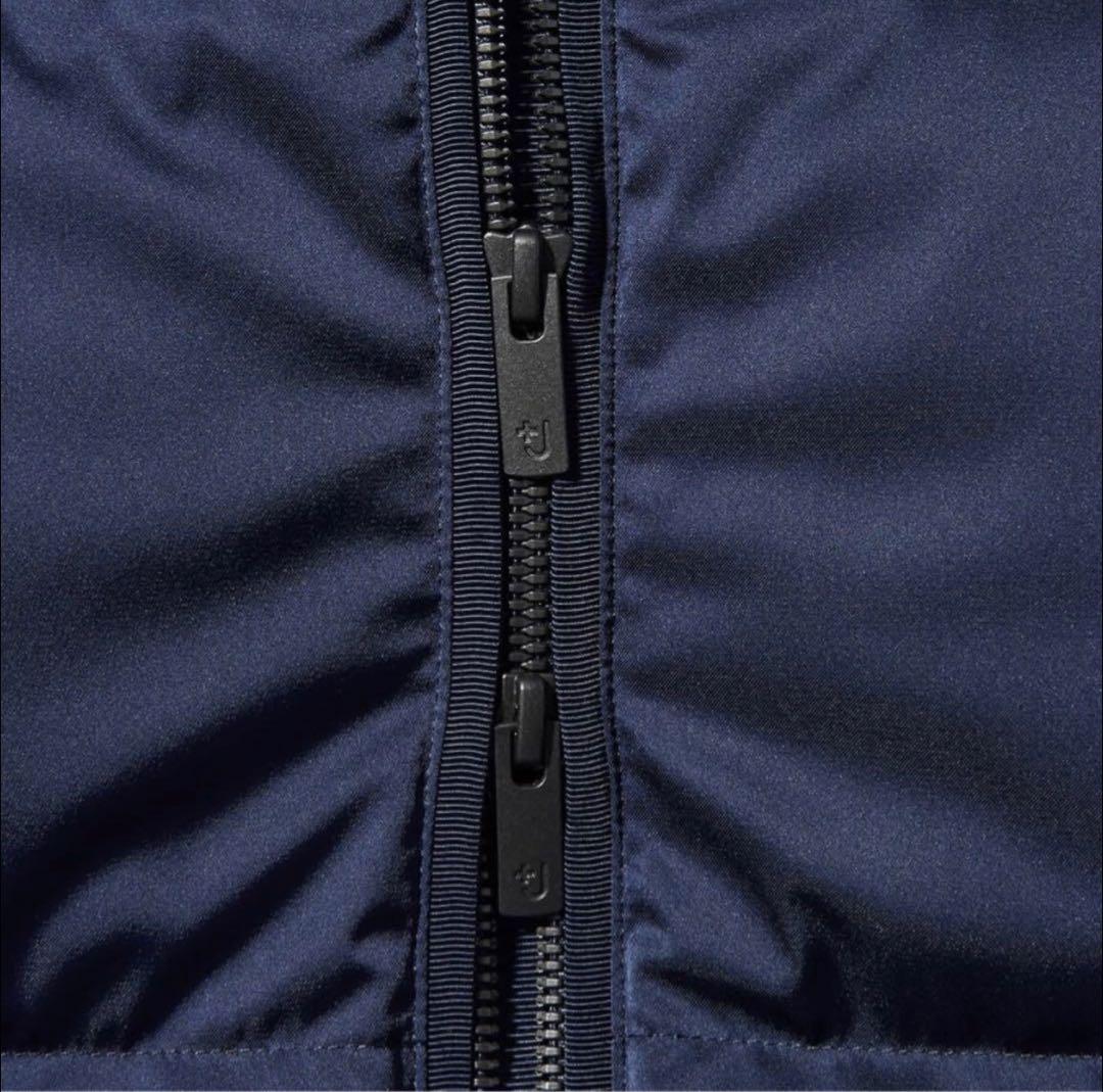 【美品】UNIQLO +J　ハイブリッドダウンジャケット ネイビー XXL