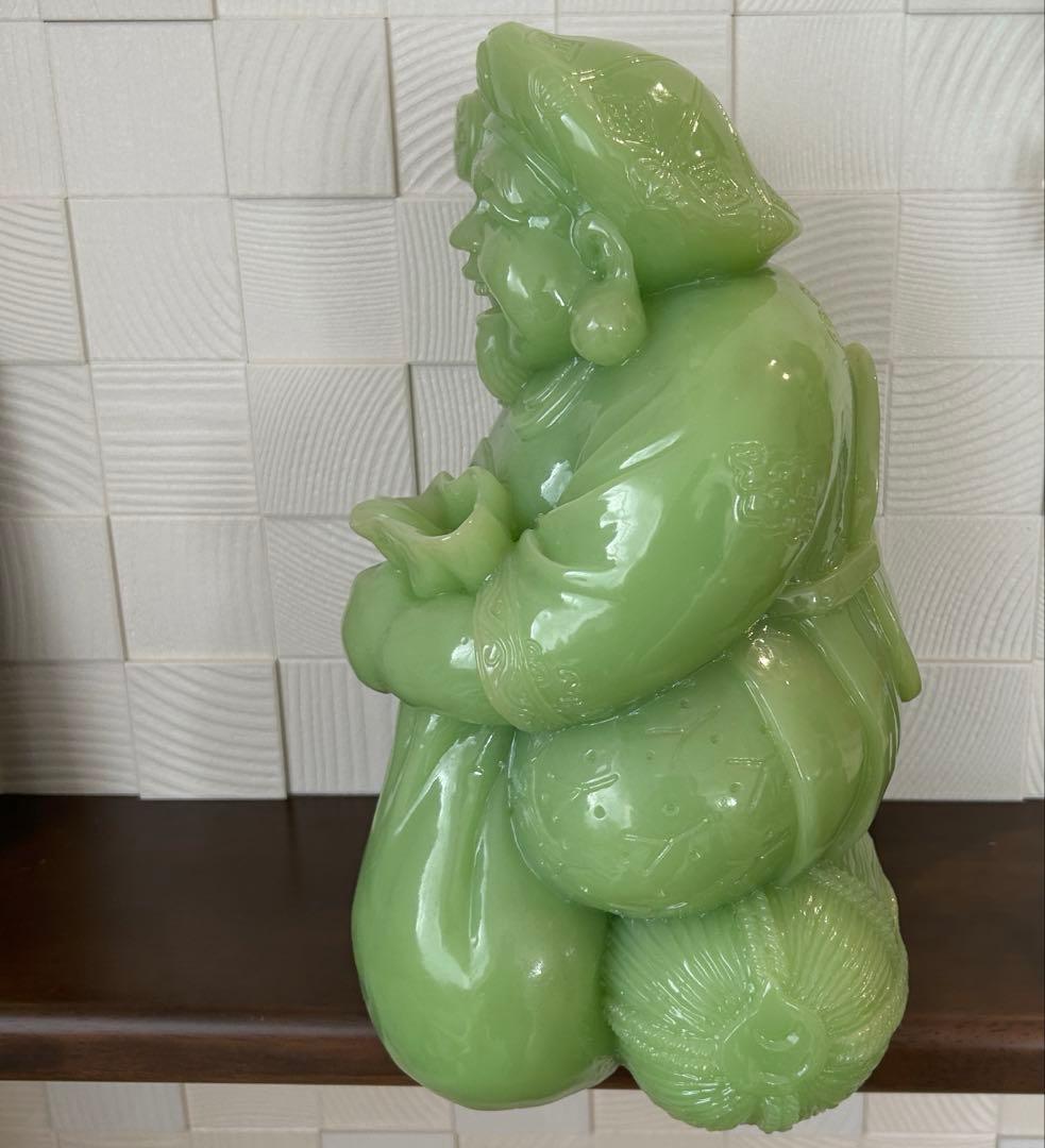 七福神 置物 大黒天　縁起物 置物 インテリア 翡翠色 商売繁盛 金運アップ