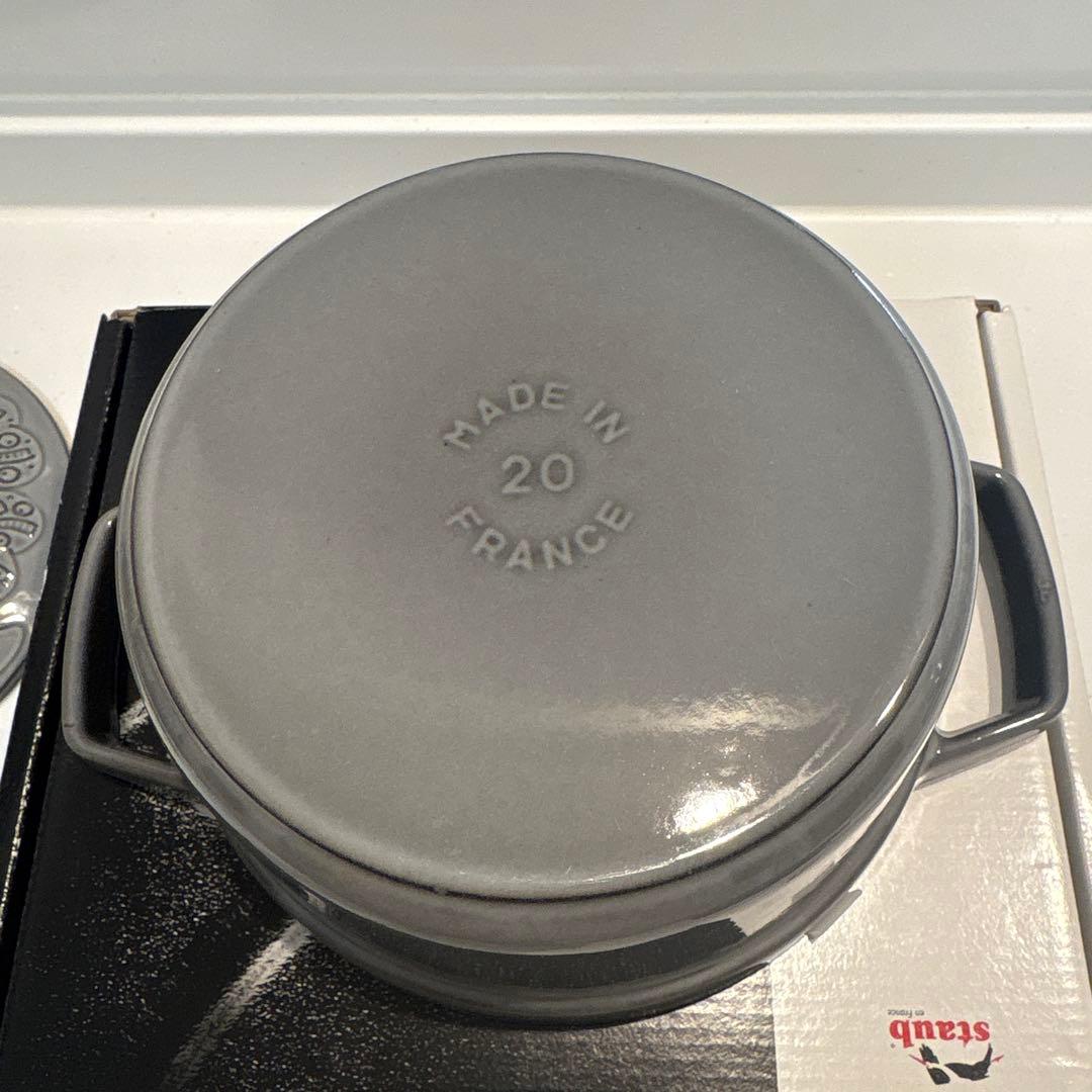 ストウブ　ミナペルホネン　フォレストココット　グレー　美品