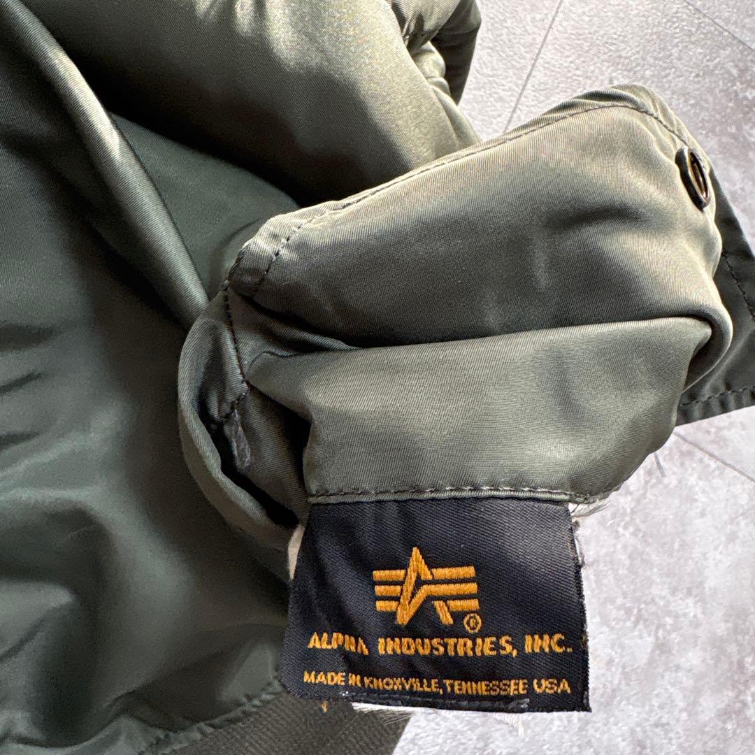 90s 濃緑　alpha USA製　reversible ma-1 jacket