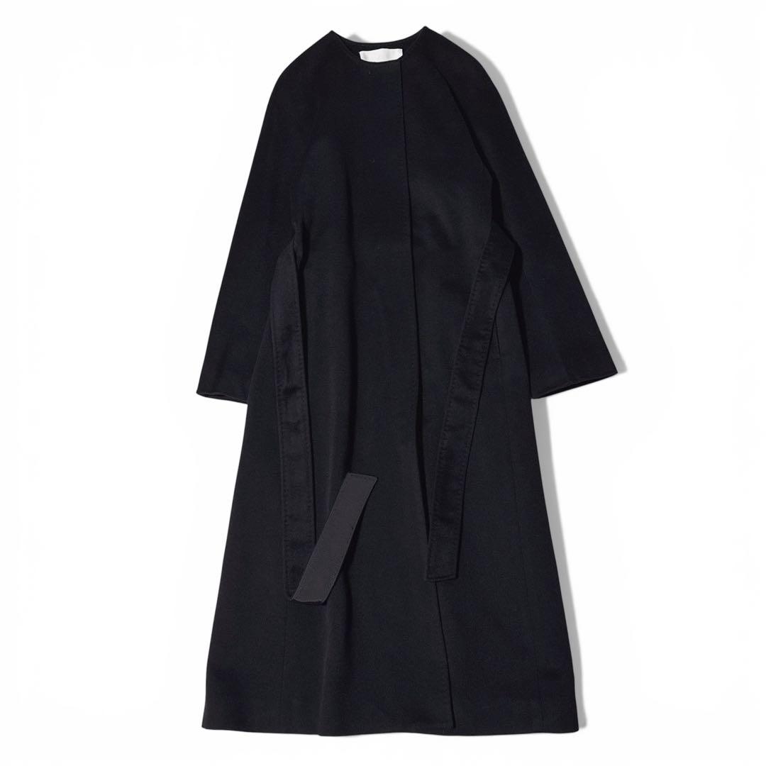 極美品✨️定価16万　22AW　アナイ　イタリア製生地　カシミヤコート　黒　38
