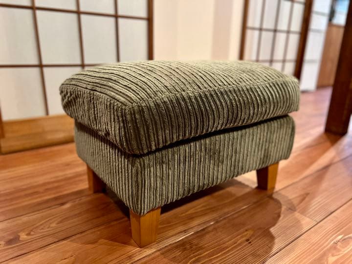 JETTY feather OTTOMAN カーキ AC07コーデュロイ