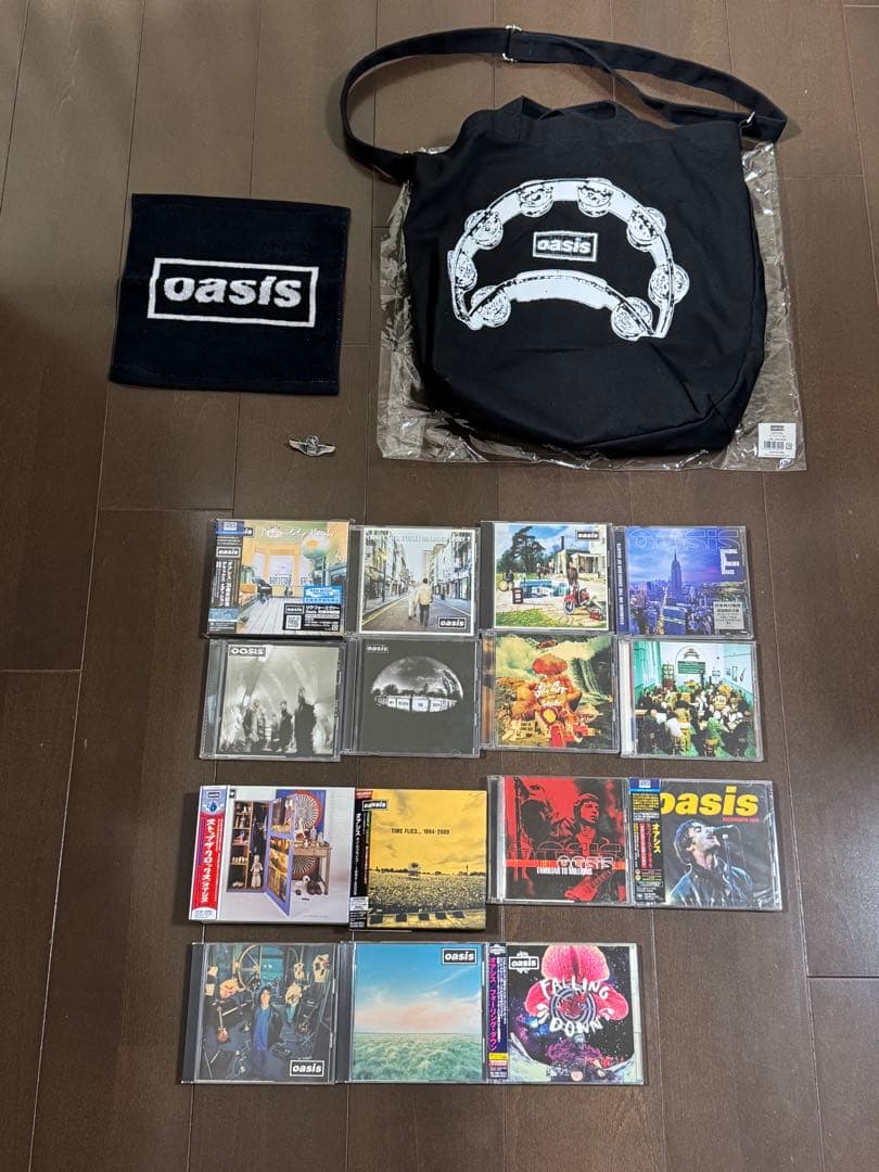 oasis CD DVD トートバッグ ミニタオル ピンバッジ オアシス