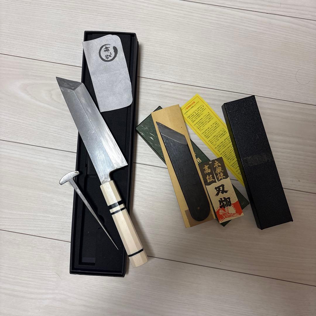 鰻包丁　関西　関東用 目打ち付き