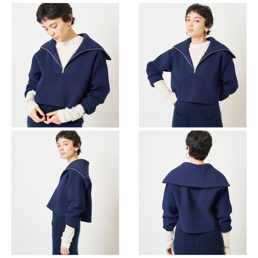 美品　ウィムガゼット　THE PAUSE　ビッグカラーハーフジッププルオーバー