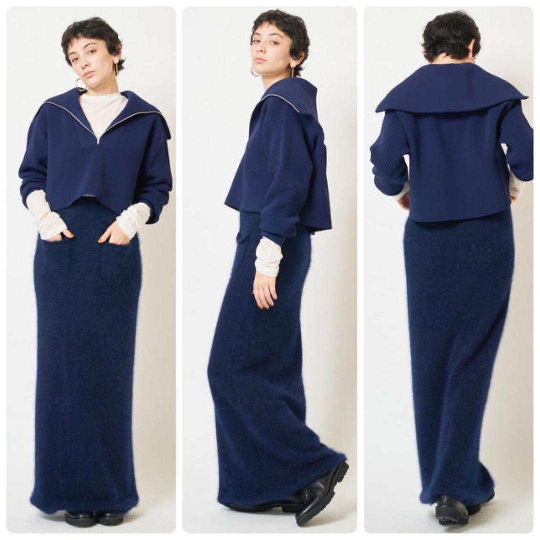 美品　ウィムガゼット　THE PAUSE　ビッグカラーハーフジッププルオーバー