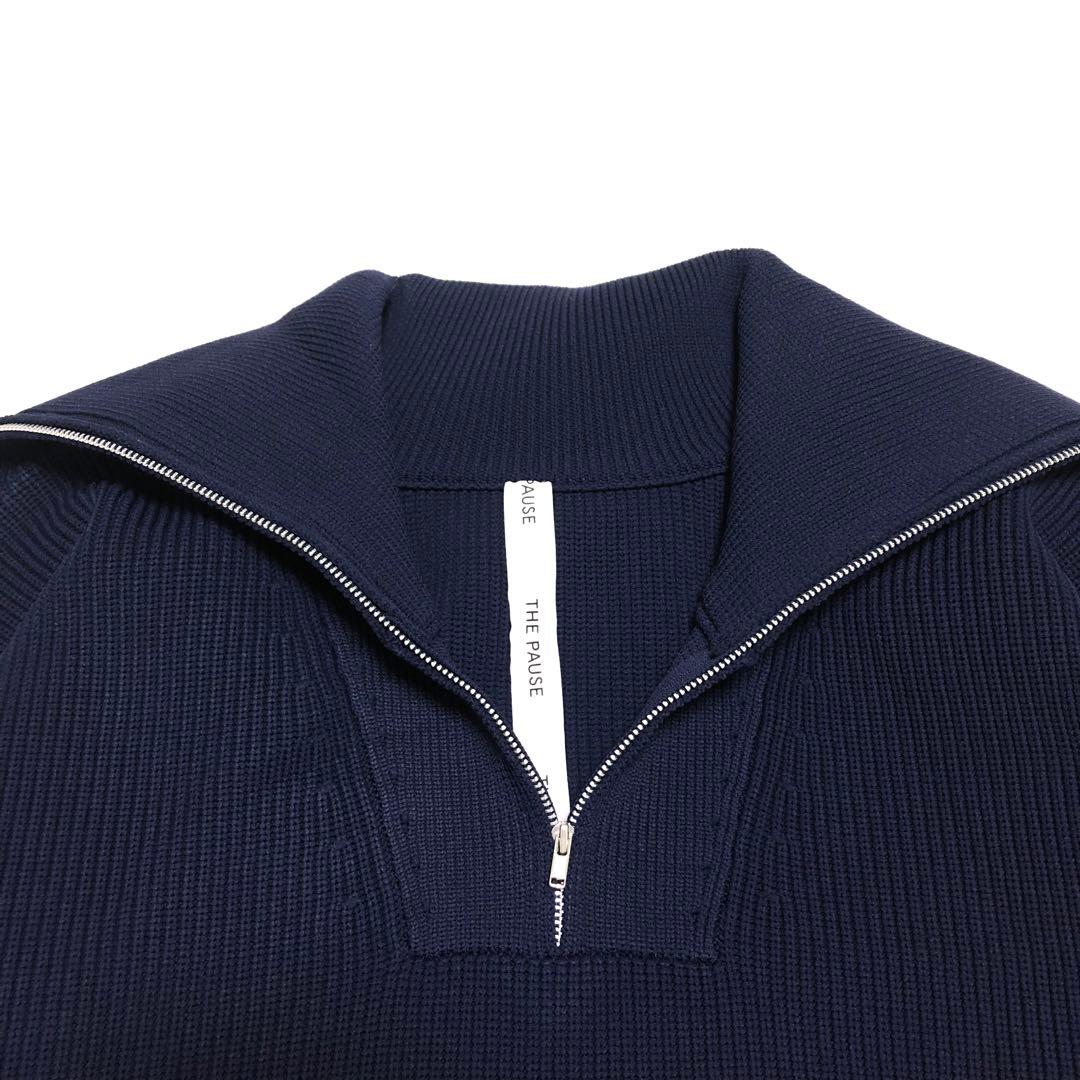美品　ウィムガゼット　THE PAUSE　ビッグカラーハーフジッププルオーバー