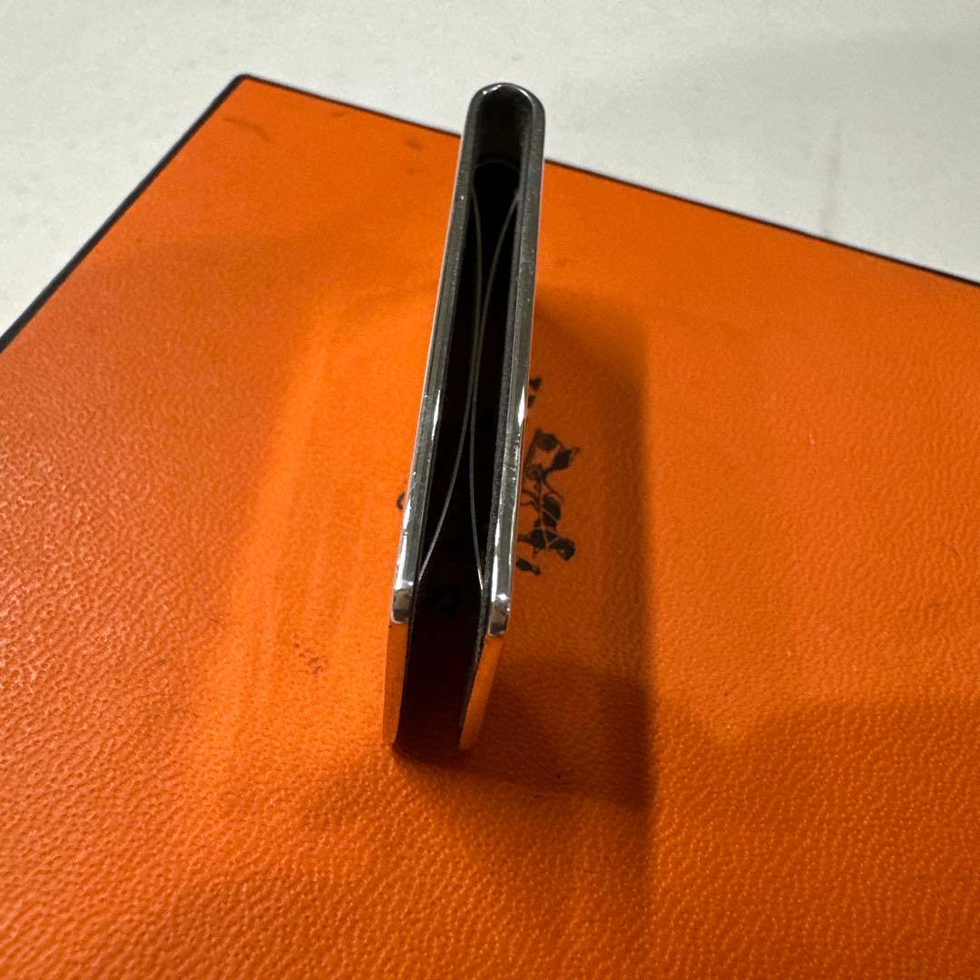 美品　HERMES エクリプス エヴリン　シルバー　Ｈロゴ マネークリップ