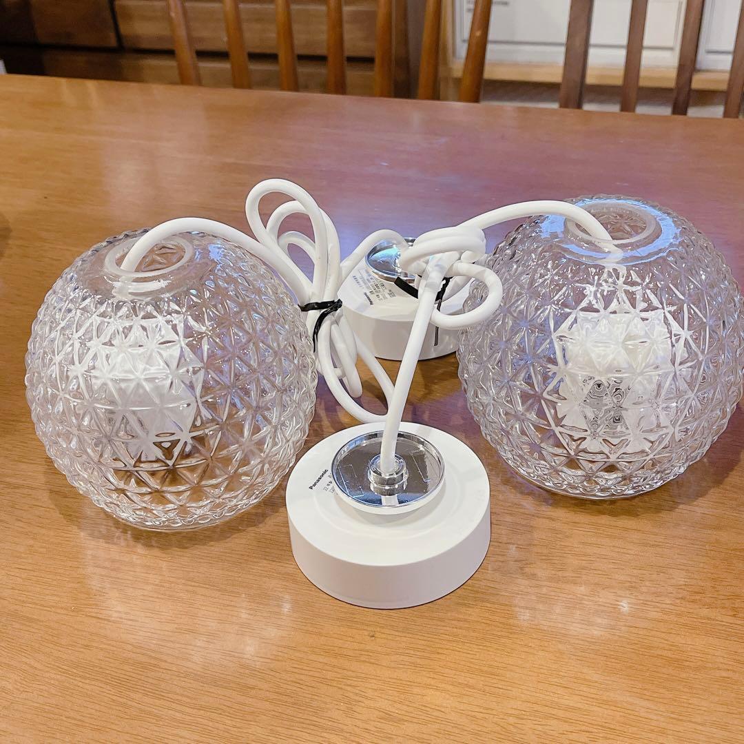 2個セット【極美品】Panasonic LED ペンダントライト ガラス 照明