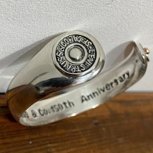 00s Levi's 150周年記念 トップボタン&リベット シルバー バングル