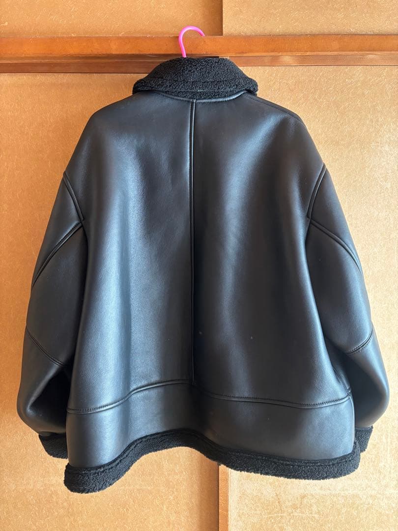【即購入OK】styling/ ラムレザーフライトジャケット ブラック
