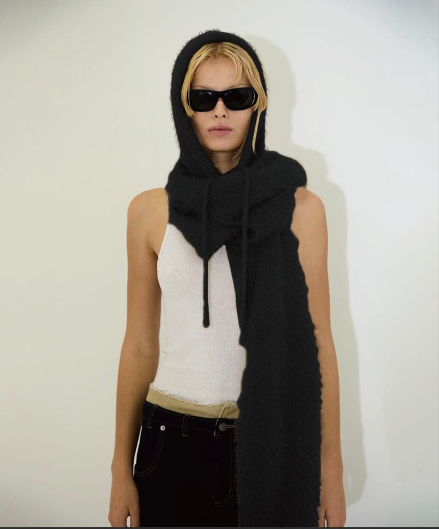 トップス 2WAY HOODED MUFFLER KNIT