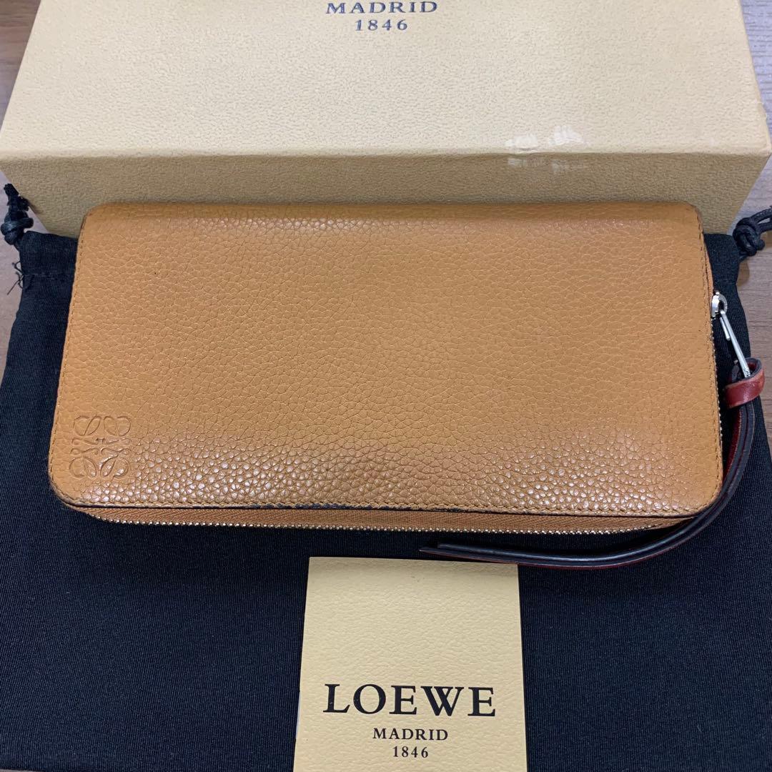 新品同様‼️ 現行　ロエベ　LOEWE 長財布　アナグラム　ラウンドファスナー