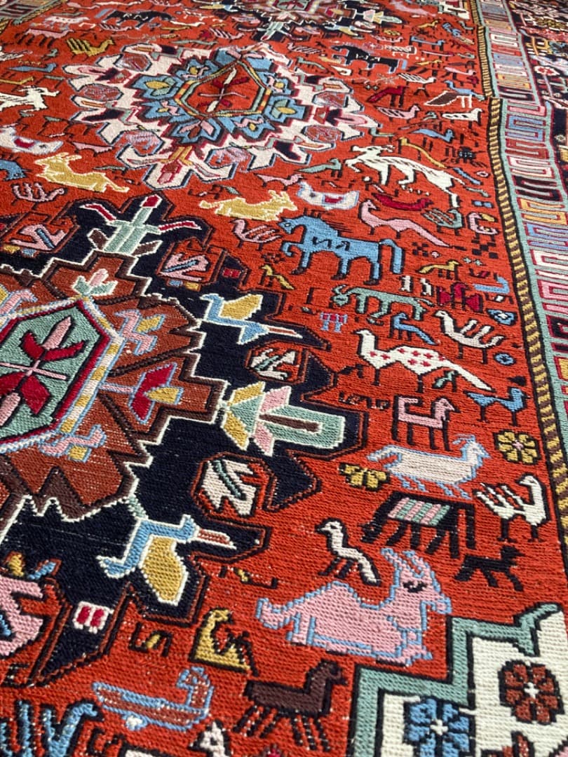 【在庫一掃セール】アゼルバイジャン キリム ウール 200cm×128cm