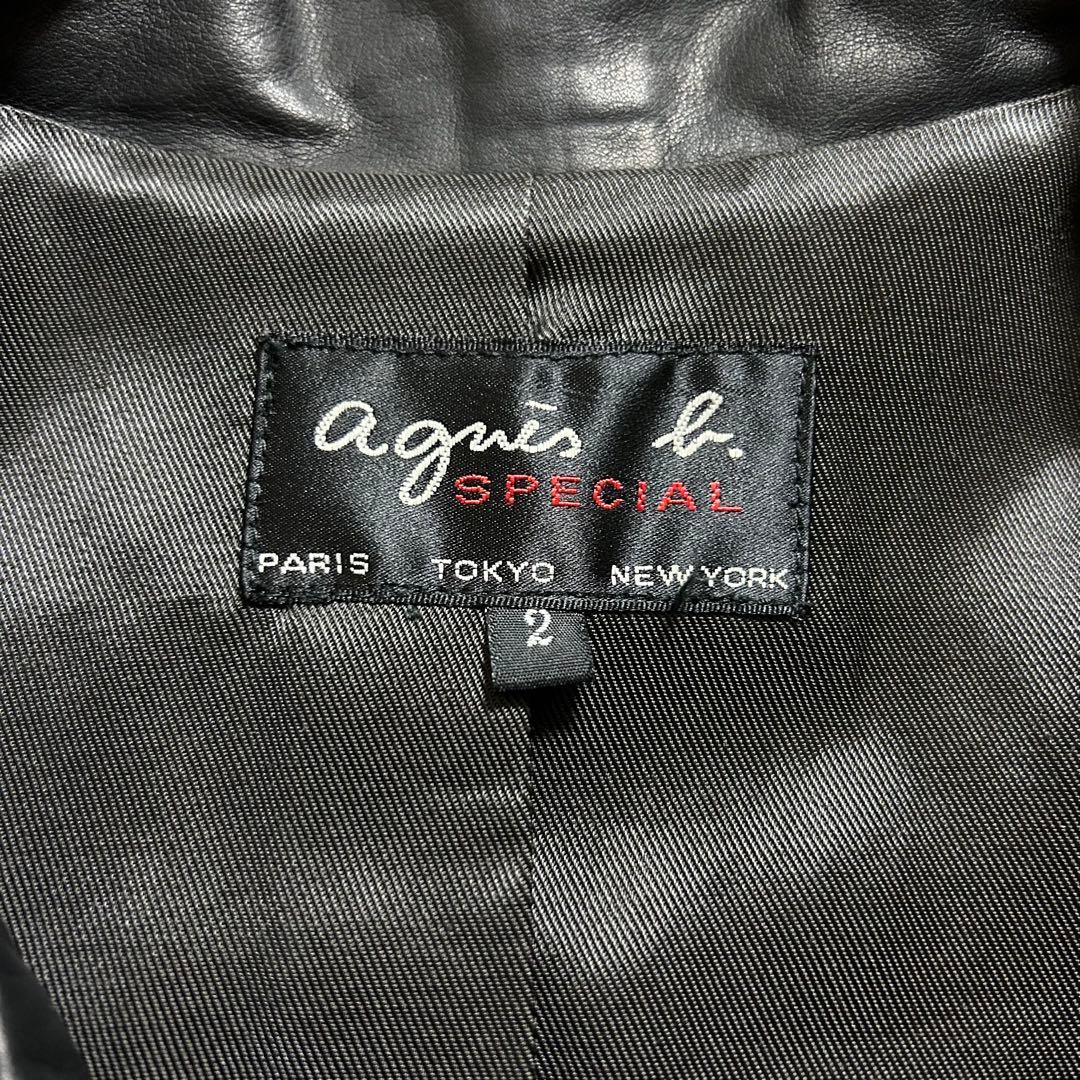 極美品✨アニエスベースペシャル ダブル レザージャケット カウレザー 2 M相当