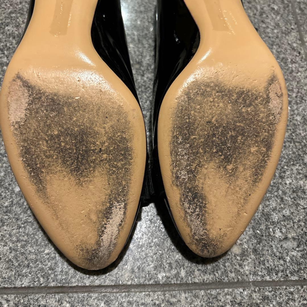 あ*し様 Ferragamo 黒 リボン付き ハイヒール