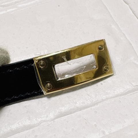 美品✨HERMES ブレスレット ケリー ドゥブルトゥール ゴールド×ブラック