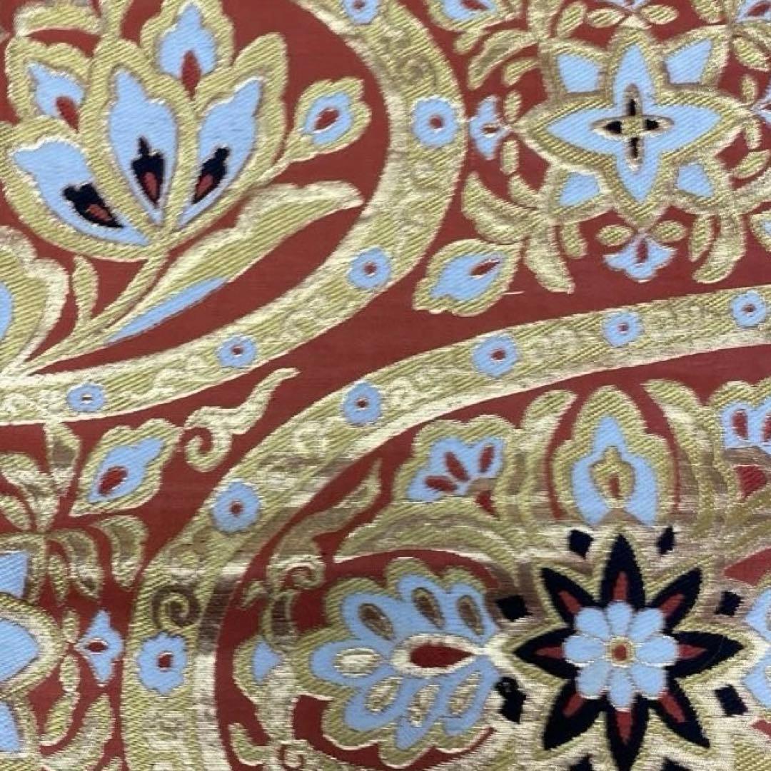 table runner 「金彩花華紋紋」帯リメイク　 アンティーク　正絹