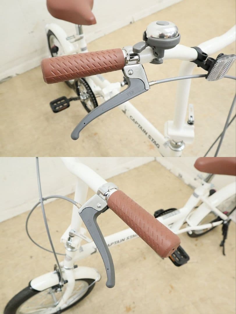 未使用保管品！CAPTAIN STAG 16インチ折り畳み自転車・ホワイト