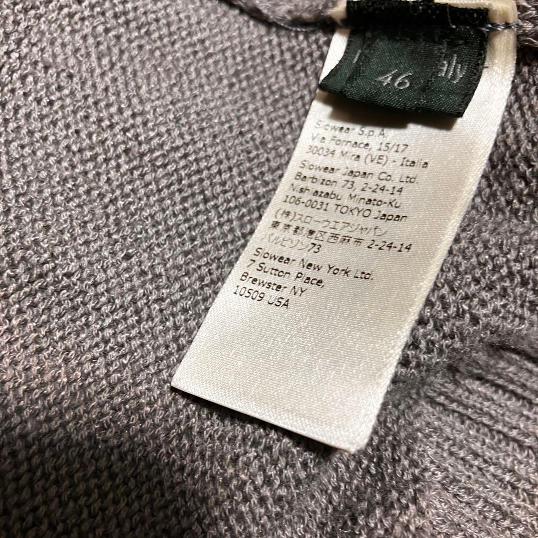 ZANONE CHIOTO リネンコットン　スタンドカラー　カーディガン　グレー