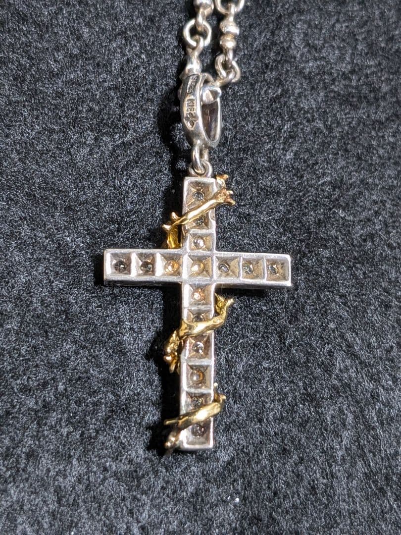 専用商品　ラブ&ヘイトシルバークロスネックレス925 k18 LOVE&HATE