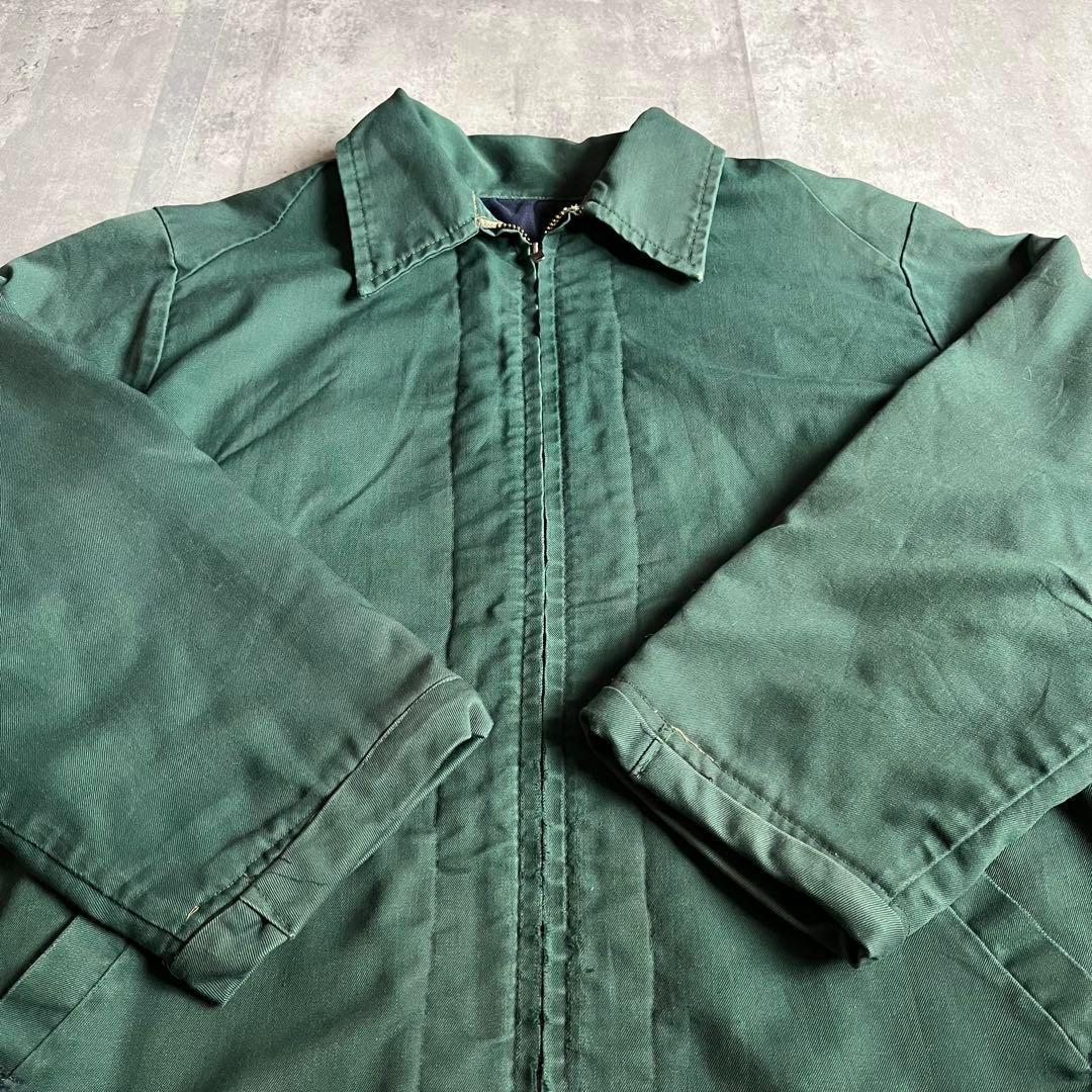 【50-60s vintage】コットンギャバ　ワークジャケット　フェード　短丈