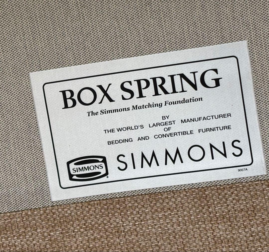 シモンズ　ボックススプリング　シングルサイズ　ベージュ　お掃除ロボット対応