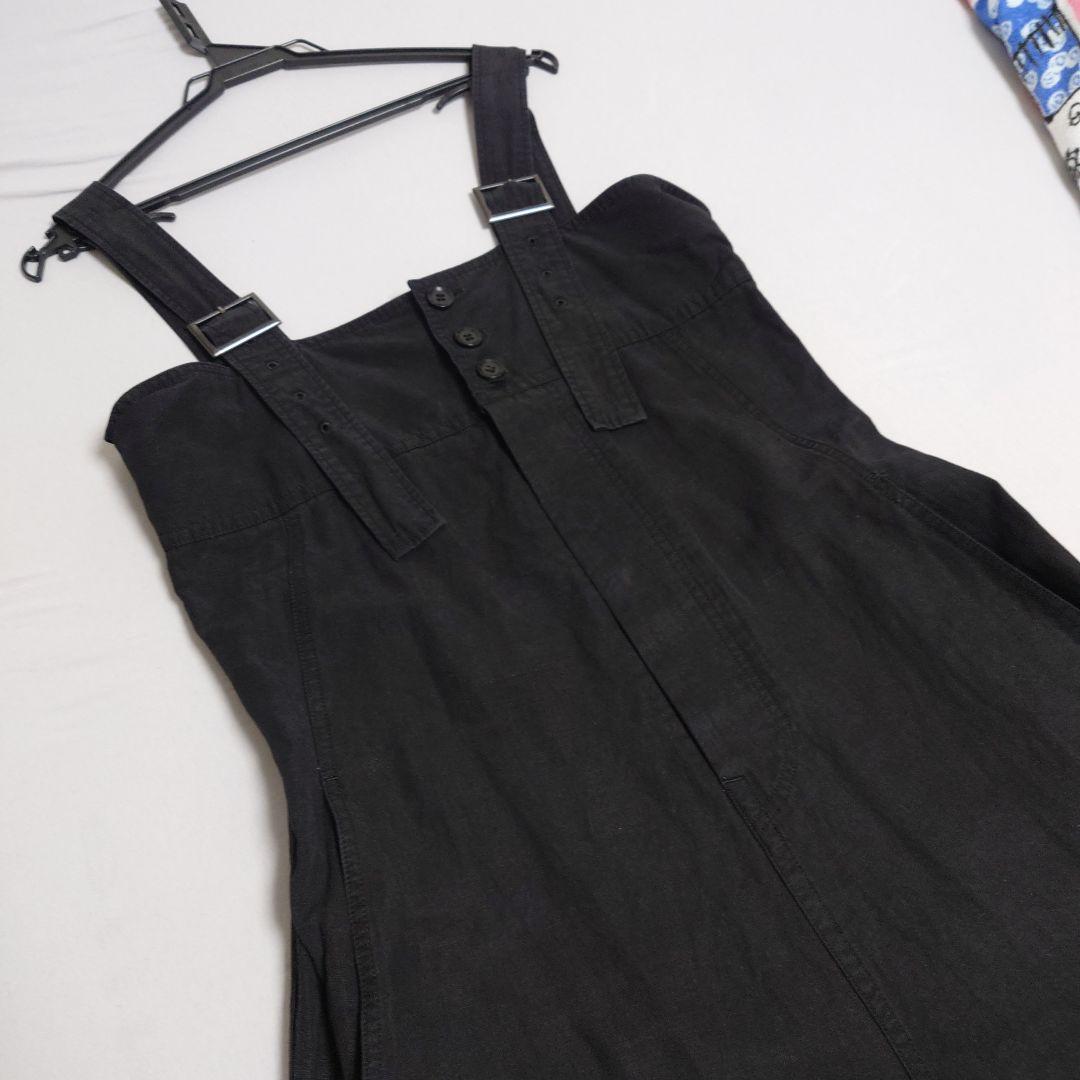 ワイズ黒いサロペット