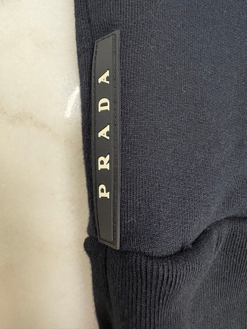 PRADA プラダ フーディー長袖パーカー ブラック XL